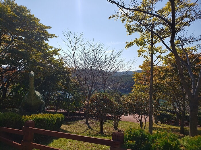 Paths along a cliff near the sea