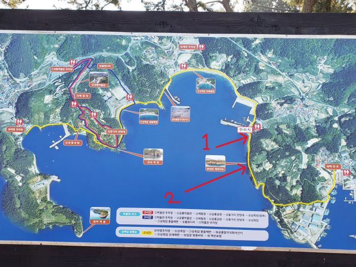 Map of Sangjogam area of and observatory in Goseong