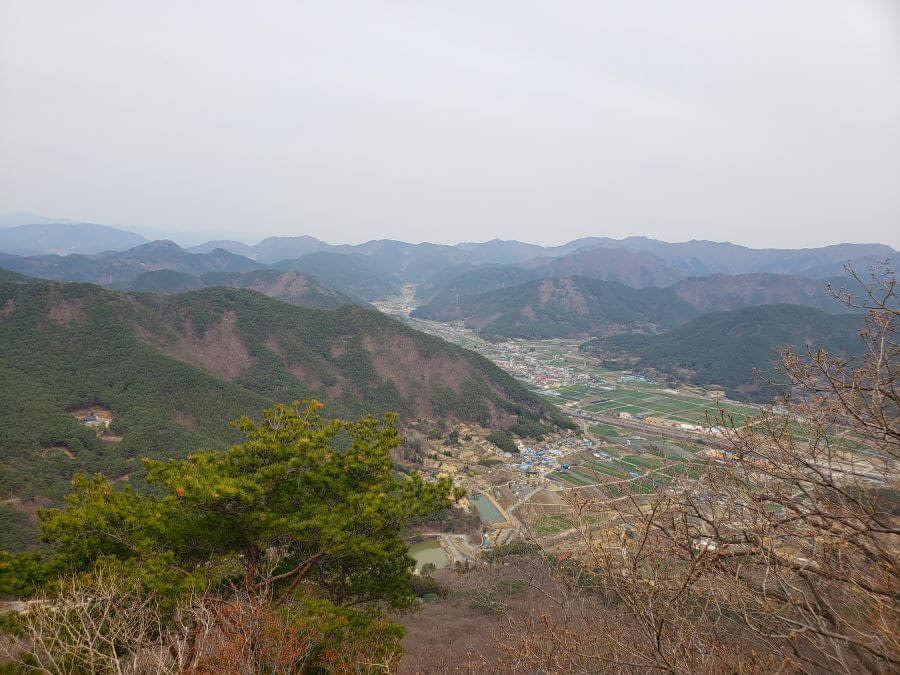 Villages of Masan viewed from a mountaintop