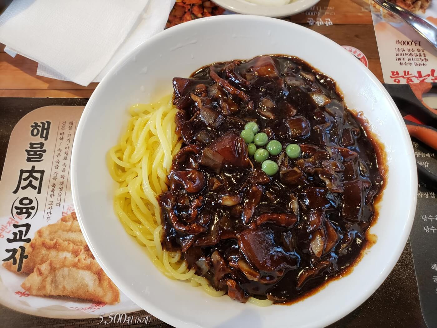 Another bowl of jjajang noodles and dark sauce that always goes with it.