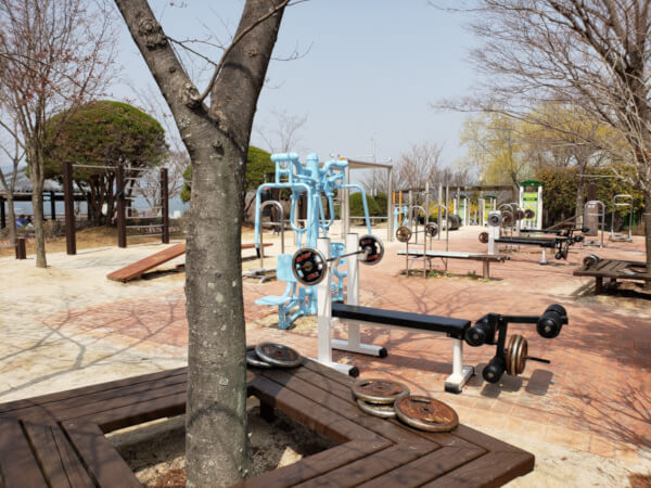 Workout area at Namsan