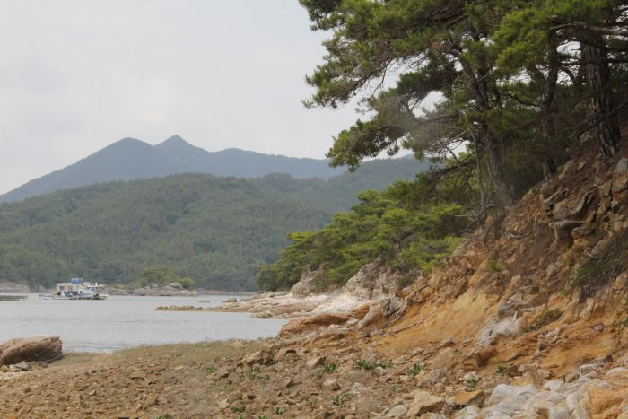 The shoreline of Boli Island