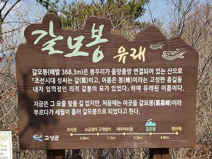 A sign written in Korean explaining about Galmobong