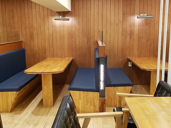 Booths at Dino Café