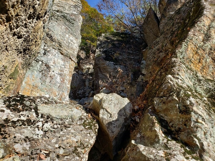 Large rocks to climb over