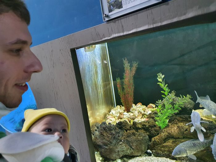 Baby and father at the Goseong Ecology Learning Center