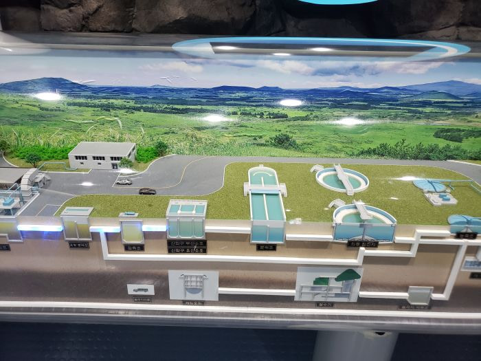 A miniature model of a water treatment system in Korea