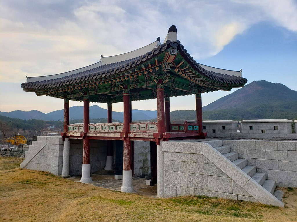 Soelbipojinseong Fortress entrance gate in Goseong, Gyeongnam, South Korea